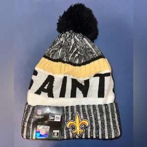 NWT! NFL New Orleans Saints New Era On Field Beanie Fleece Lined